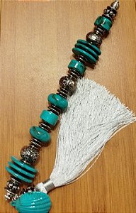 Pincel Chinês Decorativo Azul Turquesa