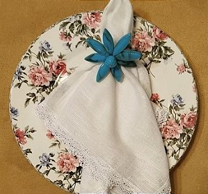 Porta Guardanapo Primavera Turquesa Unidade