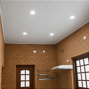 Forro Branco JUNTA SECA (LISO) 250 x 8mm