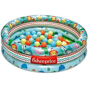 PISCINA DE BOLINHAS INFLAVEL COM 25 BOLINHAS - FISHER PRICE