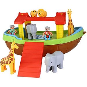 BRINQUEDO EDUCATIVO BARCO ARCA DE NOE C/BONECOS  - MARAL