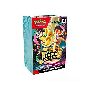 POKEMON TCG - COMBO DE BOOSTER 18 PACOTES HEROIS EXCELSOS - COPAG