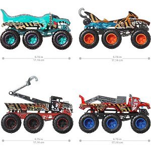 HOT WHEELS MONSTER TRUCKS CAMINHOES DE REBOQUE 1:64 SORTIMENTO - MATTEL