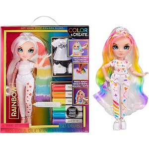 BONECA RAINBOW HIGH COLOR E CREATE OLHOS AZUIS - MGA