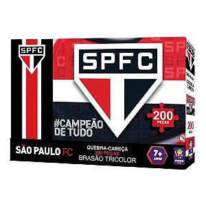 QUEBRA CABEÇA SÃO PAULO BRASÃO TRICOLOR 200 PEÇAS - MIMO TOYS