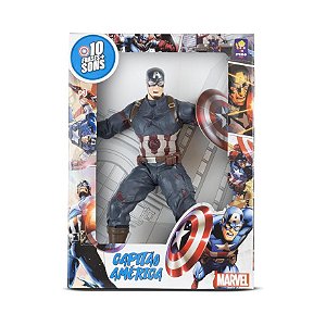 CAPITAO AMERICA UNIVERSE 10 FALAS + SONS 45CM - MIMO TOYS