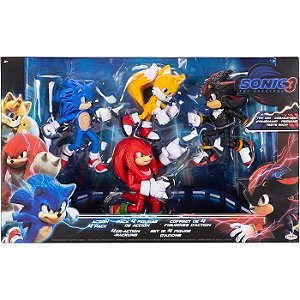 SONIC 3 - O FILME - PACOTE 4 FIGURAS DE A??O ANIMADAS - SUNNY