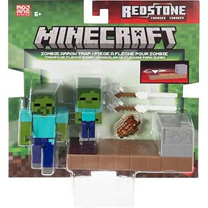 MINECRAFT FIGURA DE AÇÃO ARMADILHA DE FLECHA PARA ZUMBI - MATTEL