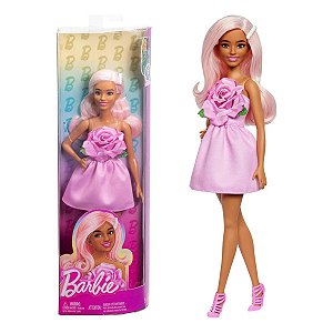 BARBIE FASHIONISTA VESTIDO DE ROSAS - MATTEL