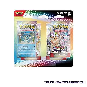 POKEMON TCG - BLISTER QUADRUPLO - EVOLUÇÕES PRISMÁTICAS - VAPOREON - COPAG