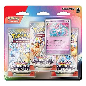 POKEMON TCG - BLISTER TRIPLO - EVOLUÇÕES PRISMÁTICAS - SYLVEON - COPAG