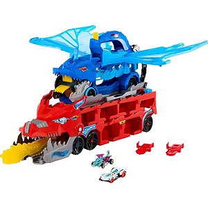 PISTA DE BRINQUEDO HOT WHEELS - SUPERTRAILER DE DRAGÃO - MATTEL