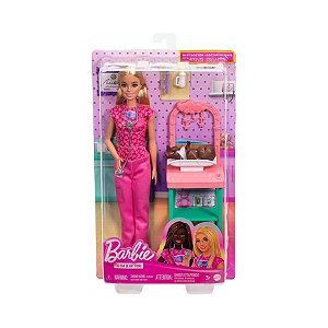 BARBIE PROFISSÕES CONJUNTO DE ENFERMEIRA COM BEBÊ - MATTEL