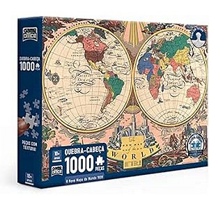 QUEBRA-CABEÇA 1000 PC - O NOVO MAPA DO MUNDO 1928 - TOYSTER
