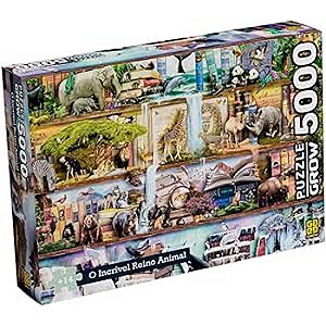 QUEBRA-CABEÇA 5000 PCS - O INCRIVEL REINO ANIMAL - GROW