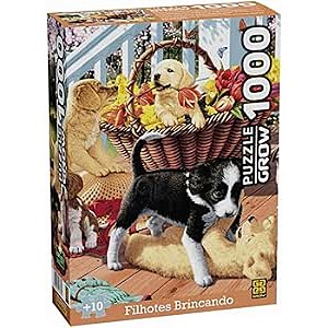 QUEBRA-CABEÇA 1000 PCS - FILHOTES BRINCANDO - GROW