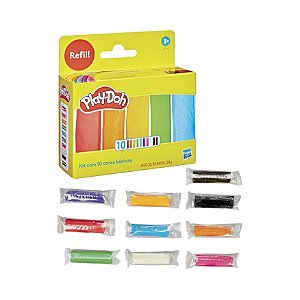 PLAY DOH KIT DE MASSINHA COM 10 CORES BASICAS - HASBRO