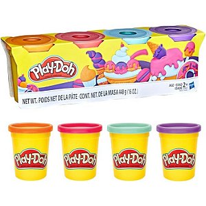 PLAY DOH 4 POTES MASSINHA SORTIDOS - HASBRO
