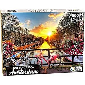 QUEBRA-CABEÇA 500 PÇS AMSTERDAM  - PAIS E FILHOS