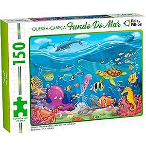 QUEBRA-CABEÇA 150 PÇS - FUNDO DO MAR- PAIS E FILHOS