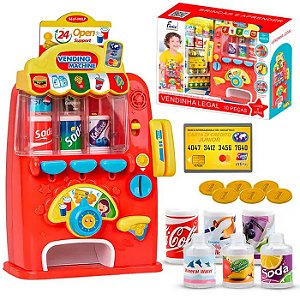 BRINQUEDO MAQUINA DE REFRIGERANTE - VENDINHA LEGAL - FENIX