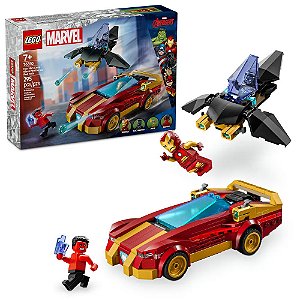 LEGO HOMEM DE FERRO E PANTERA NEGRA VS. HULK VERMELHO CARRO - MARVEL