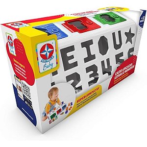 CAIXA ENCAIXA LETRAS NUMEROS E ANIMAIS - ESTRELA