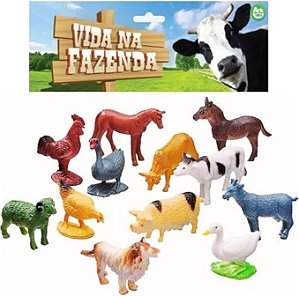 KIT ANIMAIS DA FAZENDA - PAIS E FILHOS