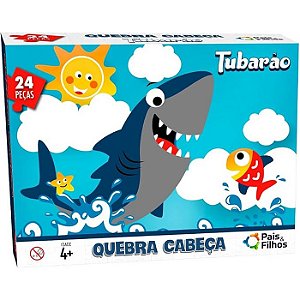 QUEBRA-CABEÇA TUBARÃO 24PÇS - PAIS E FILHOS
