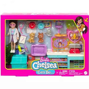 BARBIE FAMILY CHELSEA PLAYSET CLINICA PET - MATTEL