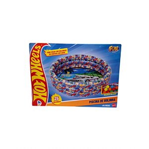 HOT WHEELS - PISCINA DE BOLINHAS INFLÁVEL COM 25 BOLINHAS - FUN
