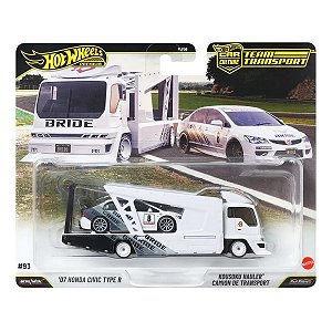 HOT WHEELS CARROS TRANSPORTE DE CARROS 1:64 HONDA CIVIC E KOUSOKU HAULER - MATTEL