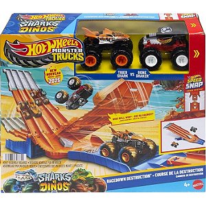 HOT WHEELS MONSTER TRUCKS PISTA CORRIDA DE DESTRUICAO - MATTEL