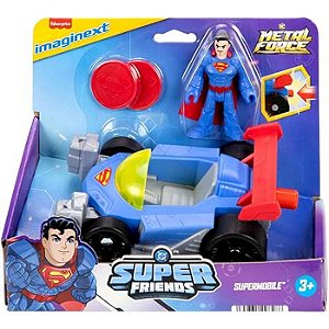 IMAGINEXT DC SUPER FRIENDS FIGURA SUPERMAN E VEICULO - FISHER PRICE