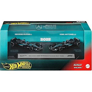 HOT WHEELS PACOTE COM 02 CARROS F1 MERCEDES AMG PETRONAS - MATTEL