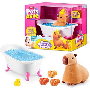 PETS ALIVE MAMAE CAPIVARA E FILHOTES SURPRESA - ZURU