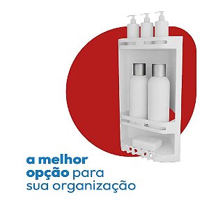 Cantoneira Plástica Tripla 17,5 x 25 x 39 cm Astra Branco