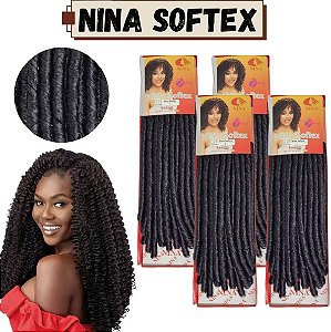 Nina Softex Kanekalon Sintético Preto