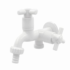 TORNEIRA TANQUE DUPLA MÁQUINA DE LAVAR C31 1/4 VOLTA BRANCO SOWSHOP