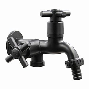 TORNEIRA TANQUE DUPLA MÁQUINA DE LAVAR C31 1/4 VOLTA PRETO SOWSHOP