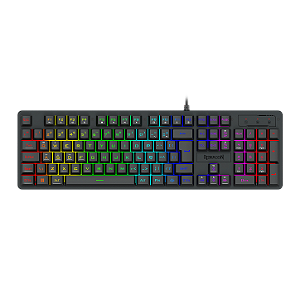 Teclado Membrana Gamer Redragon Netherbane Iluminação Rainbow Preto ABNT2 (Recondicionado)