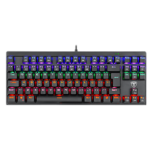 Teclado Mecânico Gamer T-Dagger Corvette Preto Iluminação Rainbow(Recondicionado)