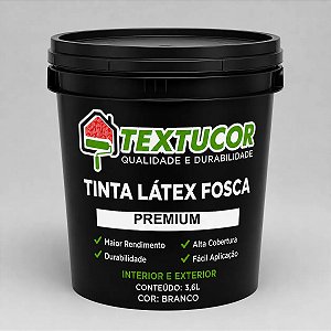 Tinta Acrílica Látex Fosca Premium 3,6l - Uso Interno E Externo
