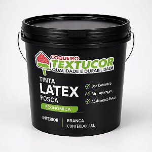 Textucor Tinta Látex Fosca Económica 18l Branco Uso Interno