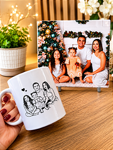 Kit presente especial (Azulejo 20x20 + Caneca)