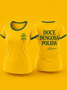 Blusa do Brasil personalizada (letra e desenho preto)