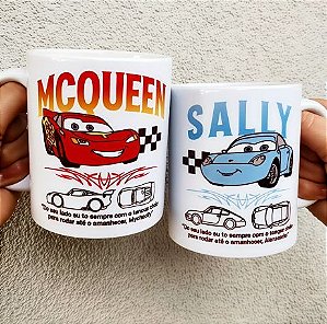 Conjunto 2 Canecas Carros McQueen & Sally