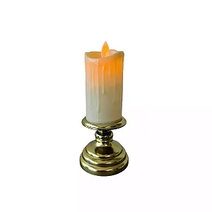 Vela de Led - Castiçal Dourada Média