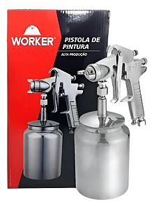 Pistola Para Pintura De Alta Produção Worker 1 Litro