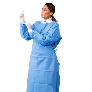 Avental Descartável SMS Manga Longa 40g 1,60 x 1,20 - 1 Pacote C/ 10 Unidades